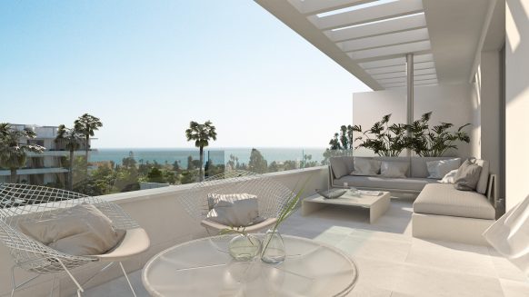 Belaire New modern project Estepona_covererd terrace_Realista Quality Properties Marbella