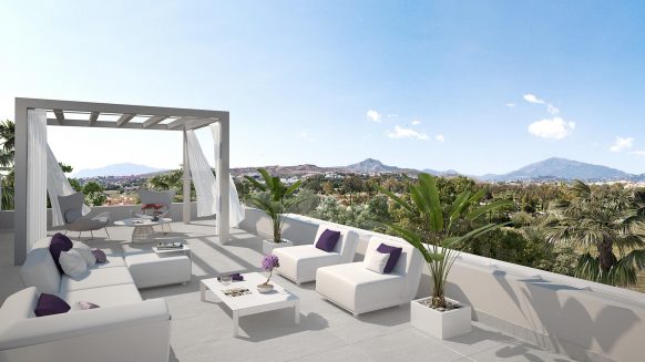 Cataleya off plan apartments for sale Estepona_Roof terrace Penthouse _Realista Quality Properties Marbella