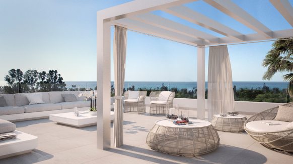 Belaire New modern project Estepona_Terrace_Realista Quality Properties Marbella