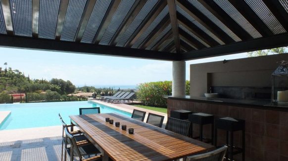 For Sale Modern 5 bedroom Villa Los Flamingos Golf Resort_BBQ and Terrace I_Realista Quality Properties Marbella