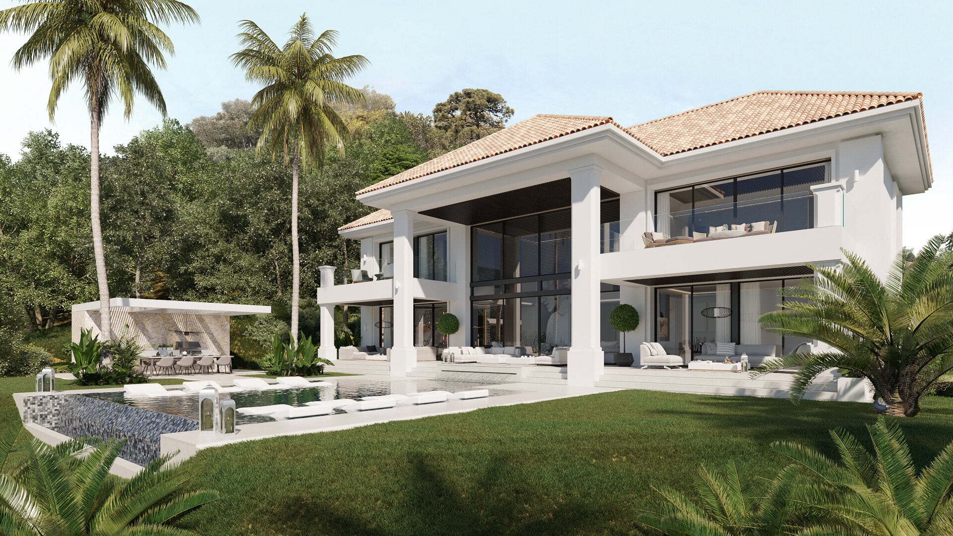 Proyecto de villa, obra maestra de la arquitectura mediterránea contemporánea, cumbre de la vivienda de lujo en El Madronal Benahavís