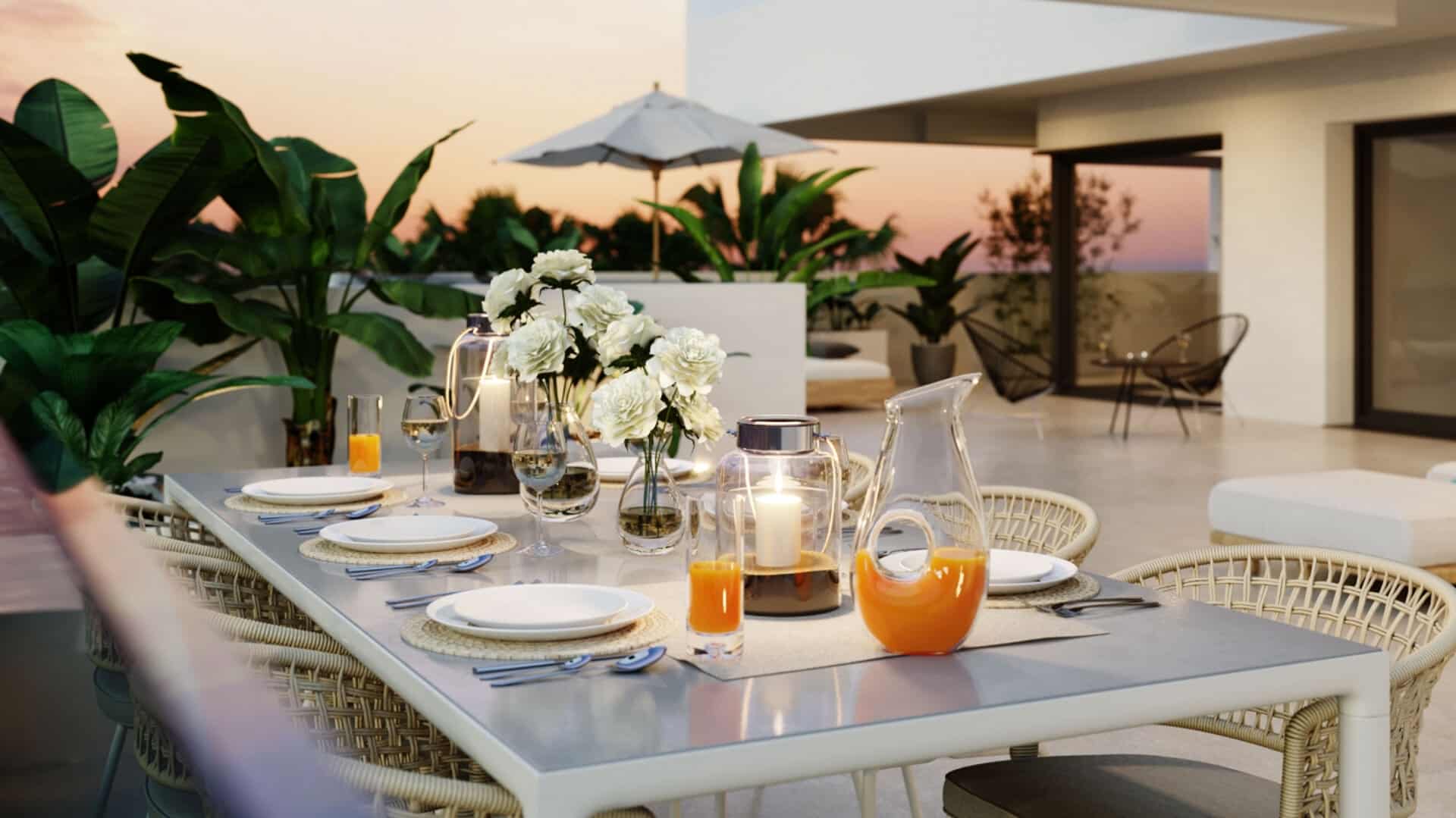 LIF3 Estepona Ático de 3 dormitorios en esquina con gran terraza y solarium desde donde se tienen increíbles vistas a la ciudad y al mar