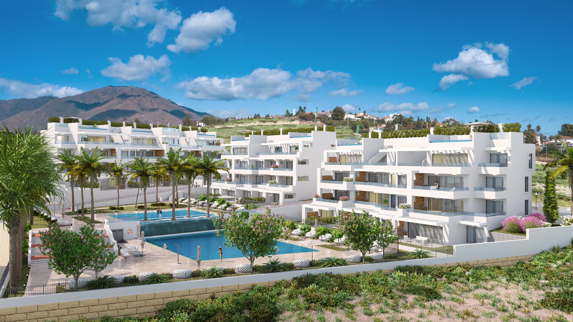 Costafiore Gardens Estepona Apartamento de 3 dormitorios con gran terraza y vistas al mar