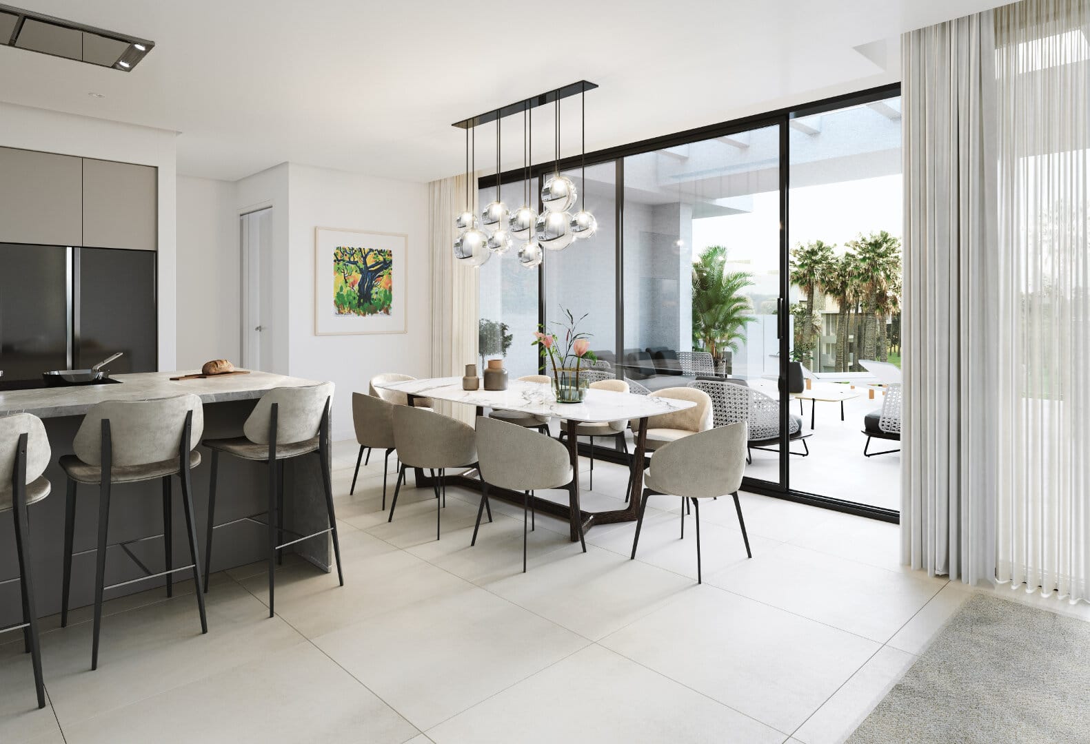 Nuevo Apartamento de Dos Dormitorios en Segunda Línea de Playa en la Urbanización Ayana Estepona
