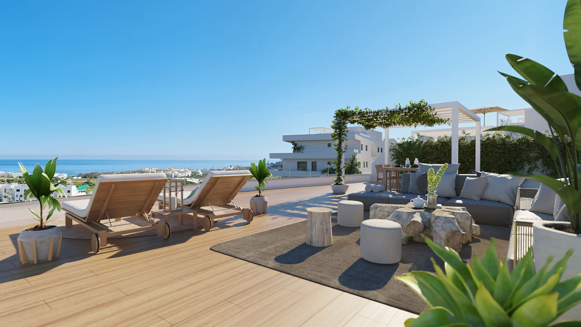 Atico Duplex de 4 dormitorios con vistas al mar y amplias terrazas en ONE80 SUITES Estepona