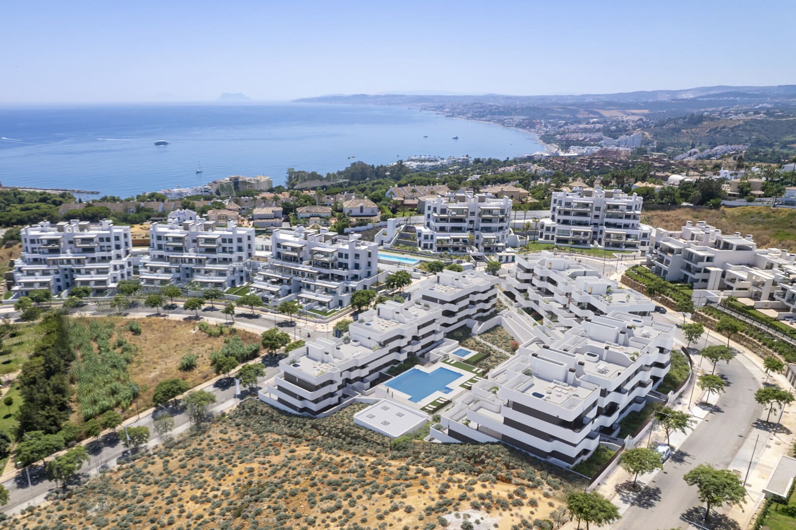 Three Bedroom Apartment in South Place Estepona with Nice Open Views to Town and towards The Sea