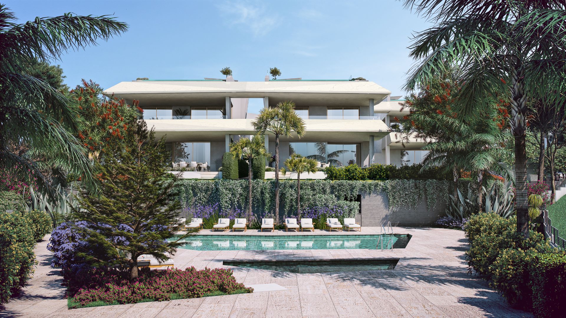 Villa contemporánea situada en una magnífica urbanización de Nueva Andalucía, a un paseo de Puerto Banús.