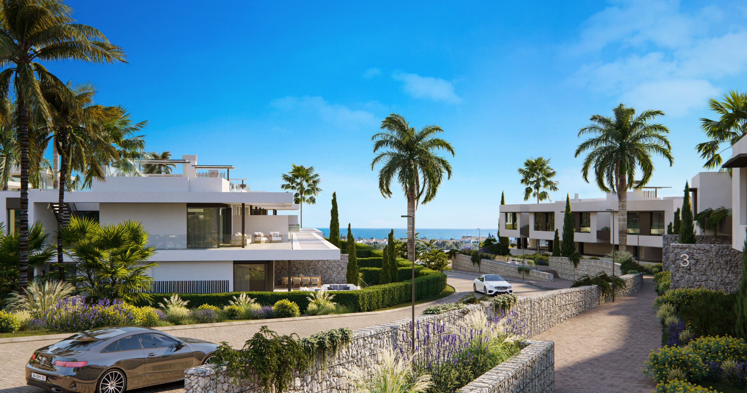 Exclusiva Villa adosada con vistas al mar y al golf amplias terrazas y piscina privada en Soul Marbella SUNLIFE