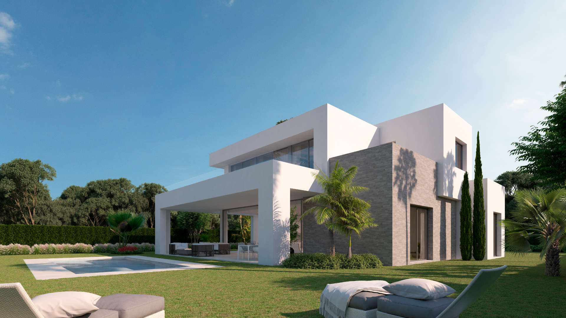Nieuwe moderne villa met 4 slaapkamers in La Finca de La Cala de Mijas, met kelder en ondergrondse parkeergarage