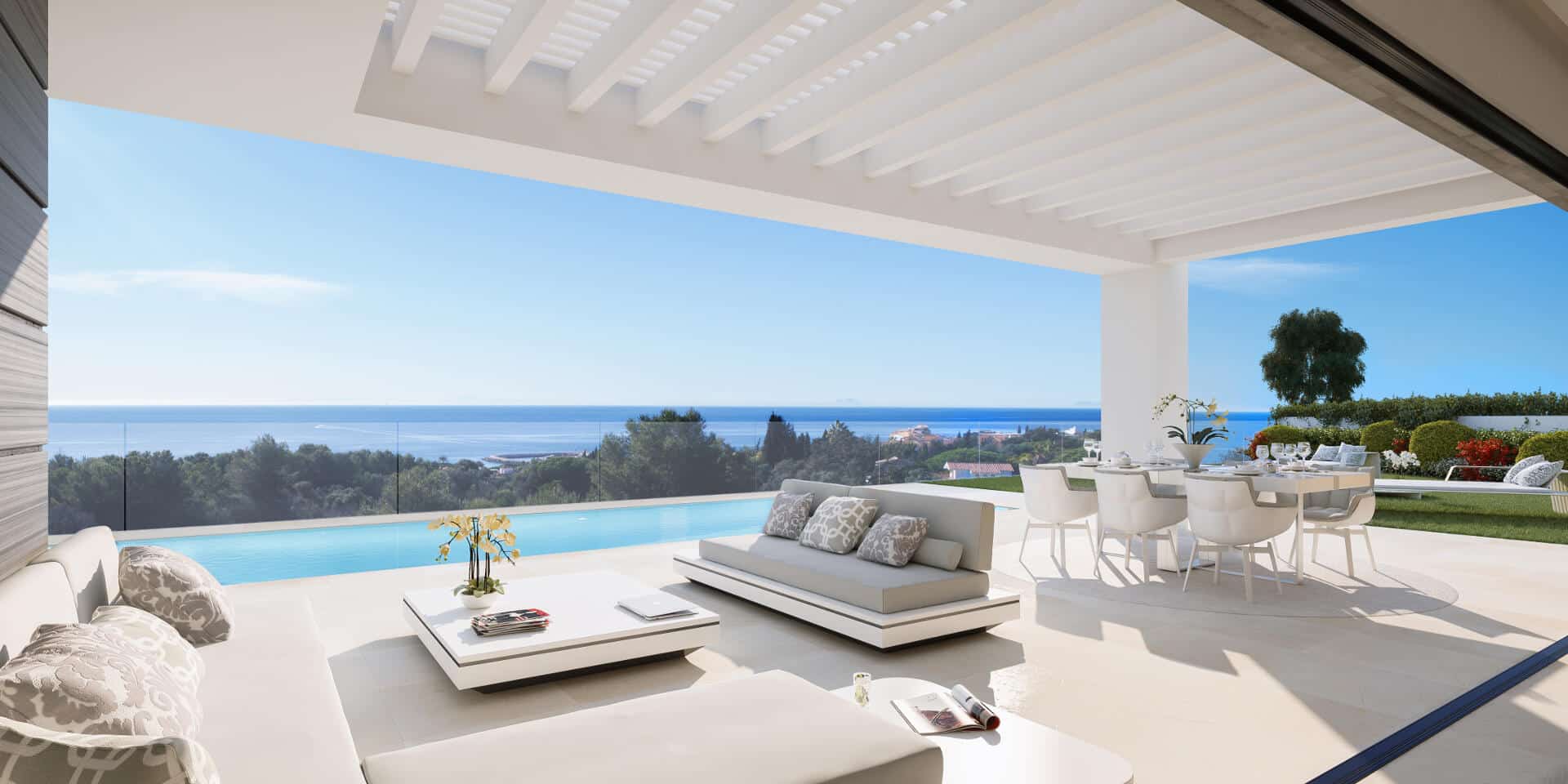 Caboroyale nieuwe luxe villa met zeezicht te koop in Marbella