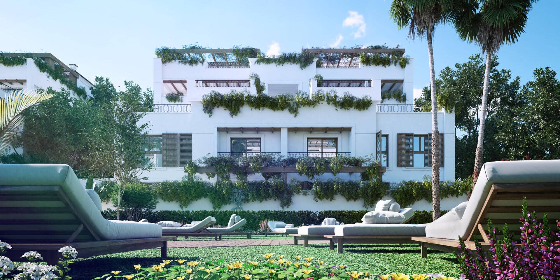 Nieuw duplex penthouse met twee slaapkamers en zwembad aan de Golden Mile in Marbella op loopafstand van het Puente Romano Hotel.