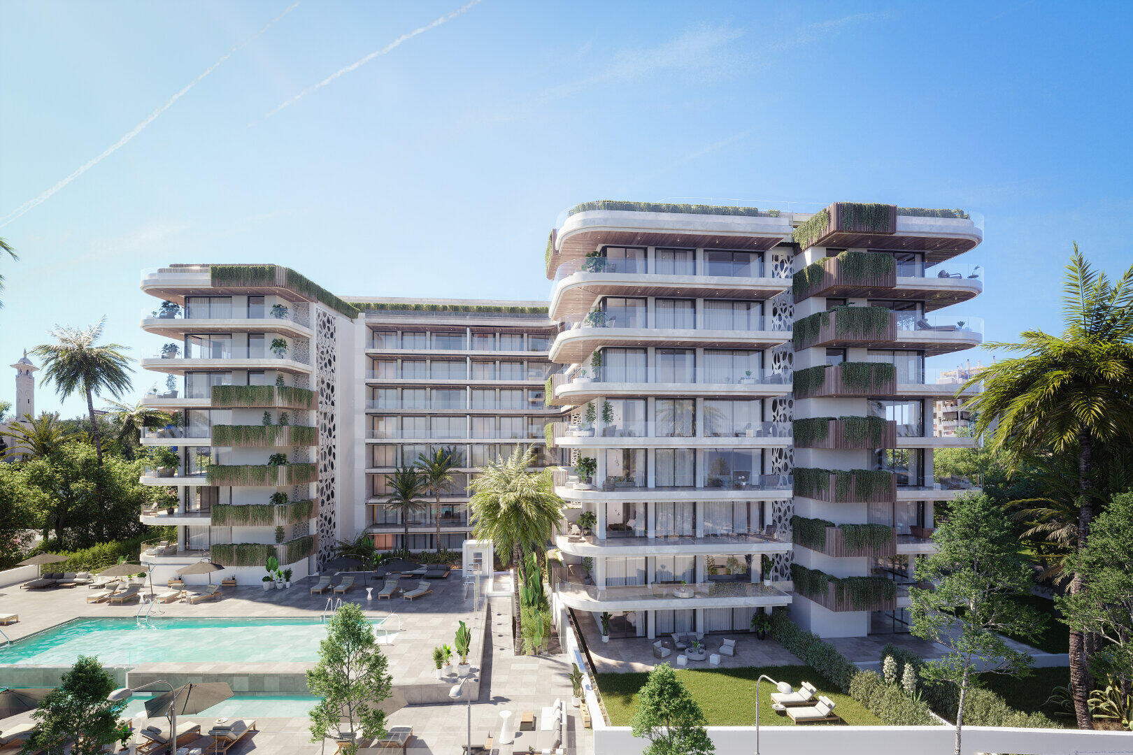 Stadsappartement op 100m2 van het strand in Jade Tower Fuengirola op 15 minuten van de luchthaven van Malaga