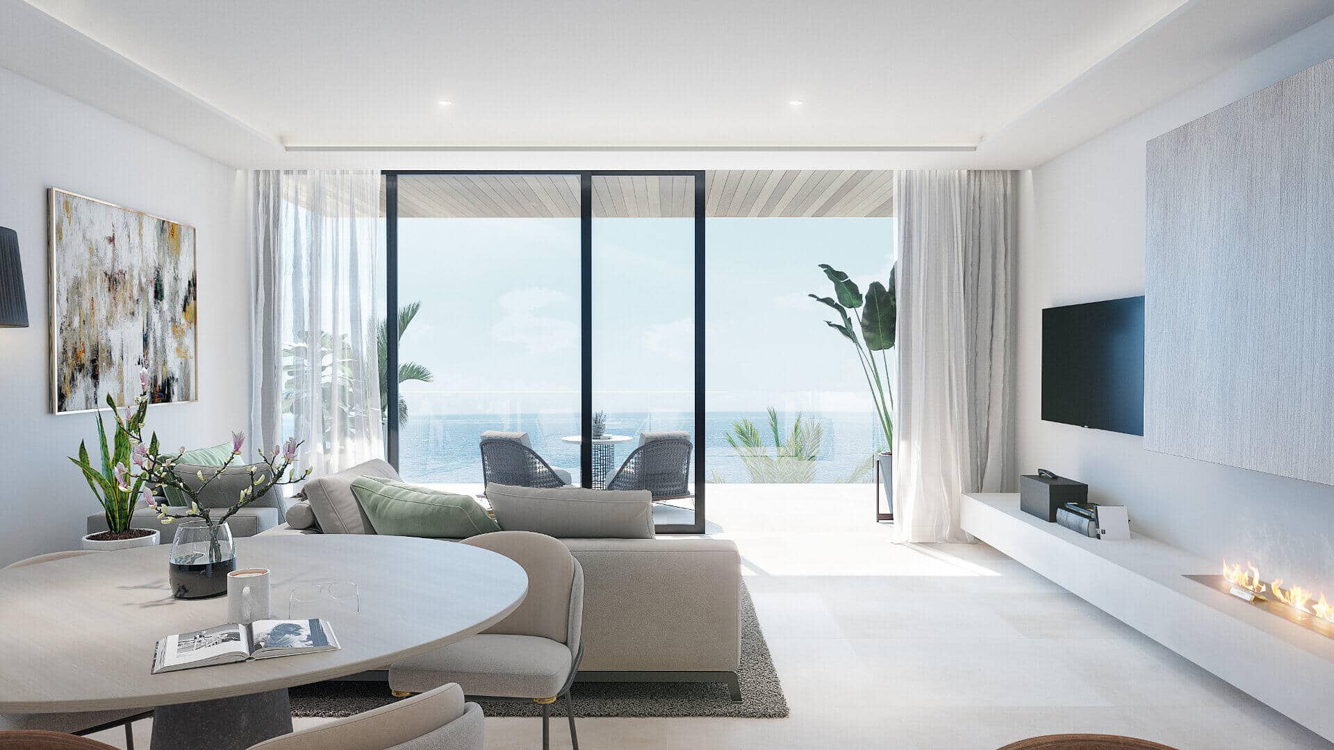 Stadsappartement op 100m2 van het strand in Jade Tower Fuengirola met groot terras en zeezicht
