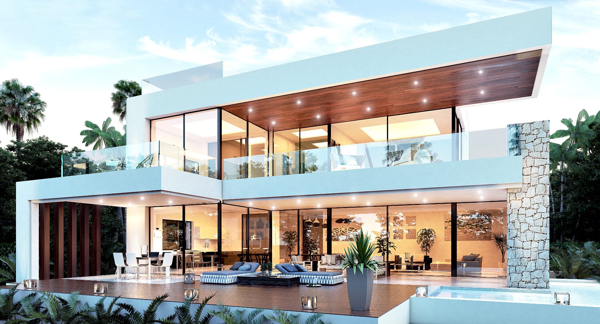 Nieuwe moderne villa in Marbesa Marbella, bouwvergunning verleend!
