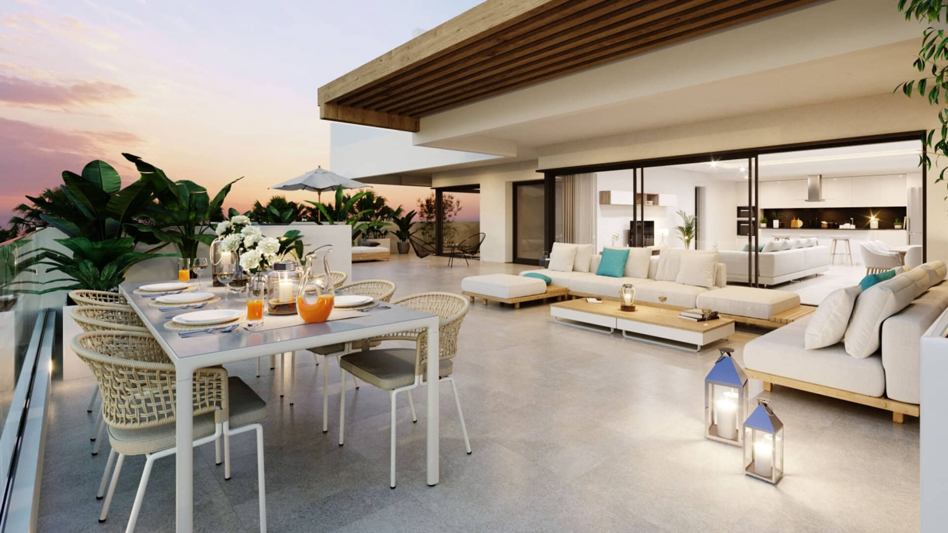 Alexia Life Estepona centrum 4 slaapkamer hoek appartement met groot terras en open zicht naar zee
