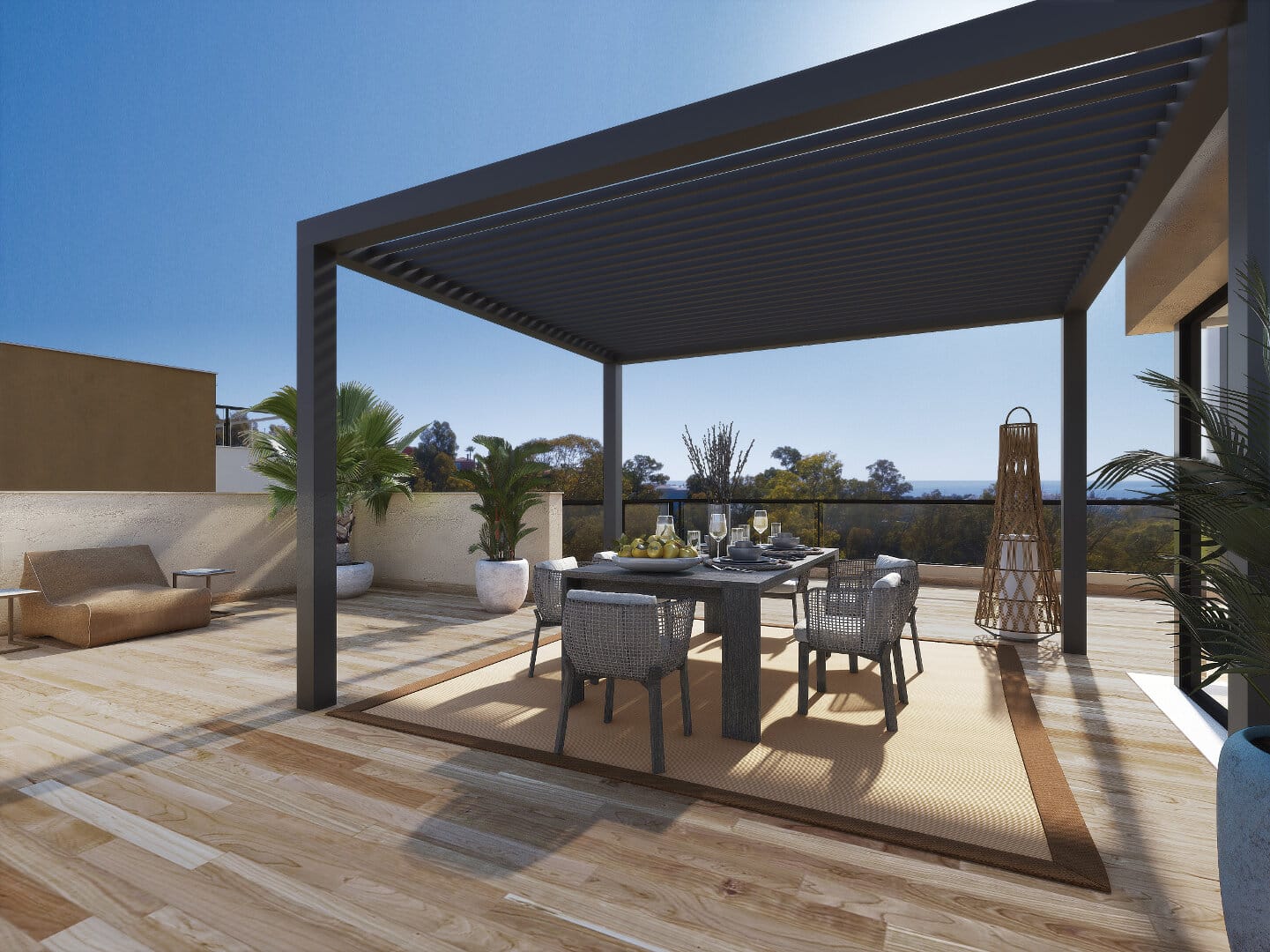 Marbella Meer Nieuw penthouse met 3 slaapkamers en open uitzicht op bergen, meer en zee in Nueva Andalucia
