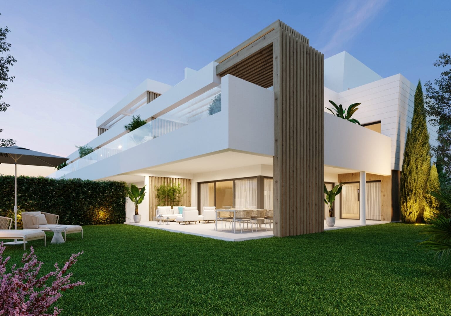 LIF3 Estepona stadsappartement met 2 slaapkamers met groot terras en tuin