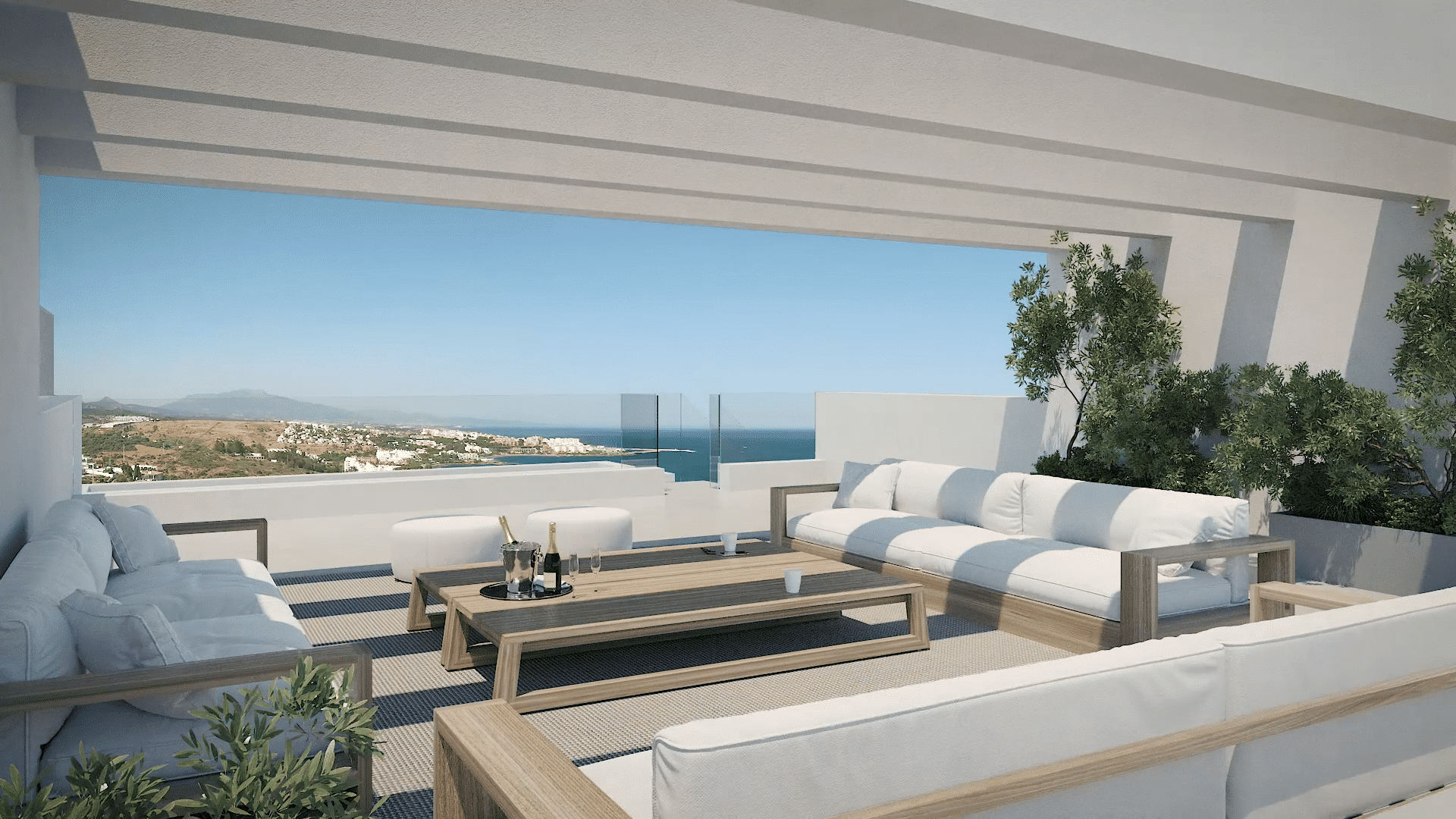 Large 4 bedroom penthouse with large terrace and great sea views in Azahar de Estepona, at walking distance to the beach
