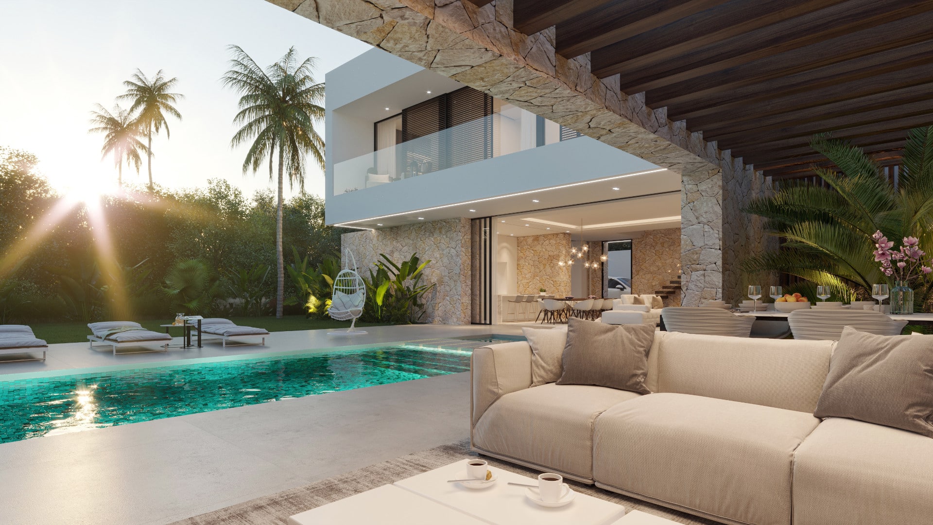 Nieuw gebouwde moderne villa met 5 slaapkamers, privé zwembad en tuin in Cortijo Blanco Beach Marbella