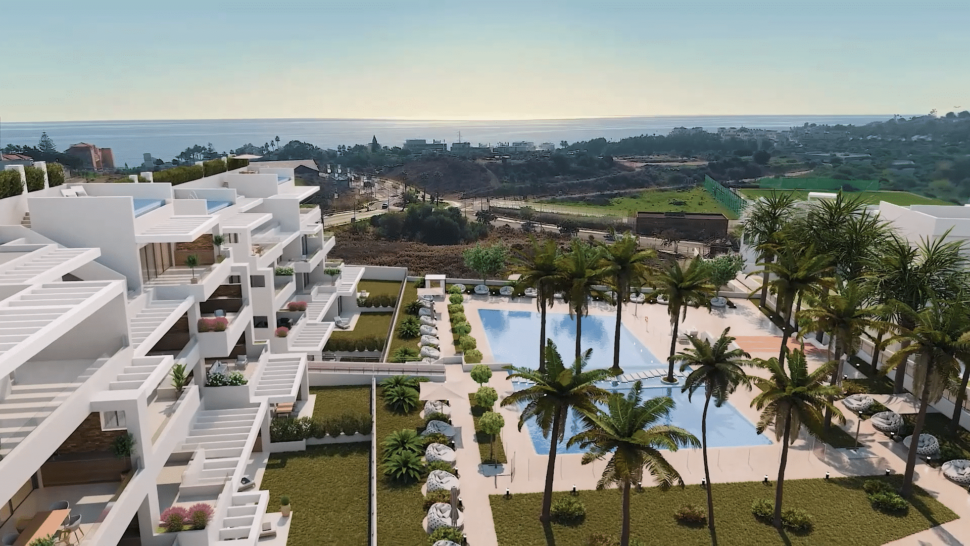 Costafiore Gardens Estepona een uniek 2 slaapkamer begane grond appartement met groot terras en prive tuin