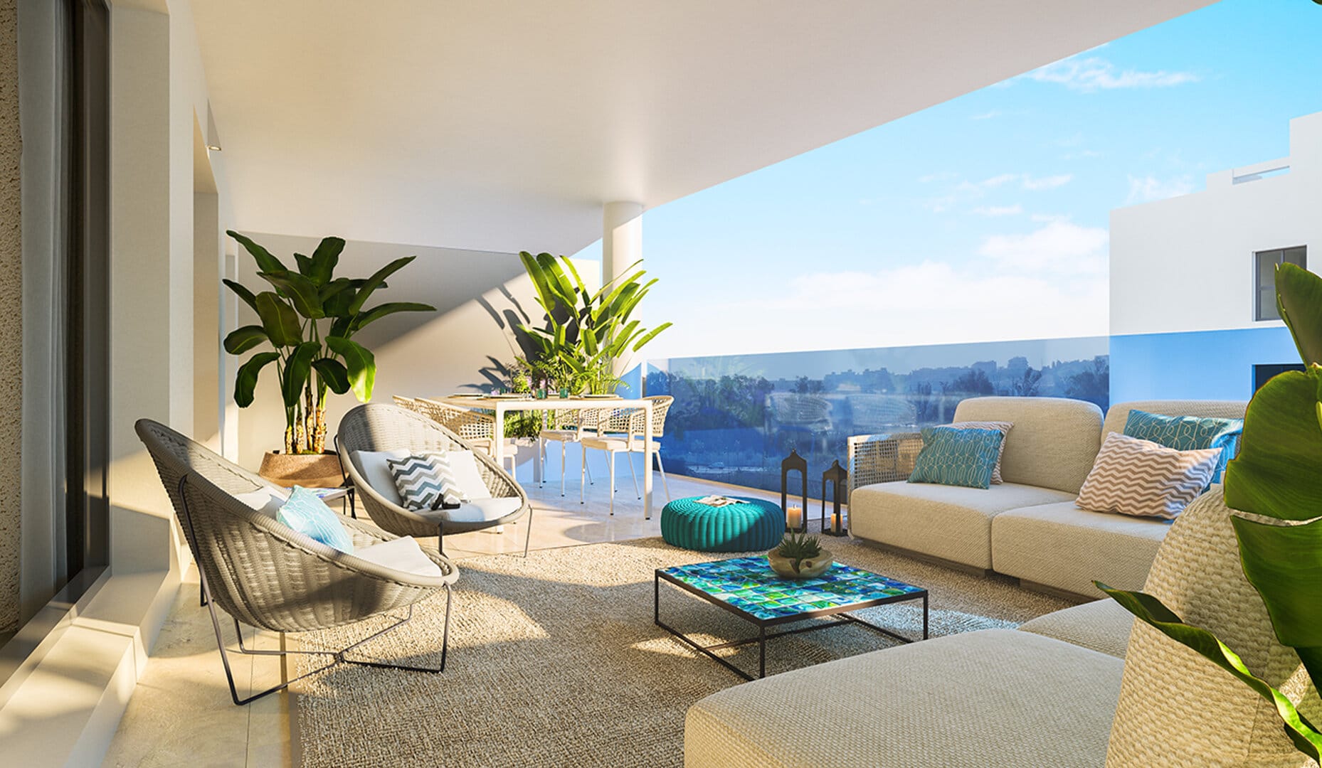 Mijas Fuengirola Jardines de Las Lagunas appartement met groot terras dichtbij voorzieningen en winkelcentrum Miramar