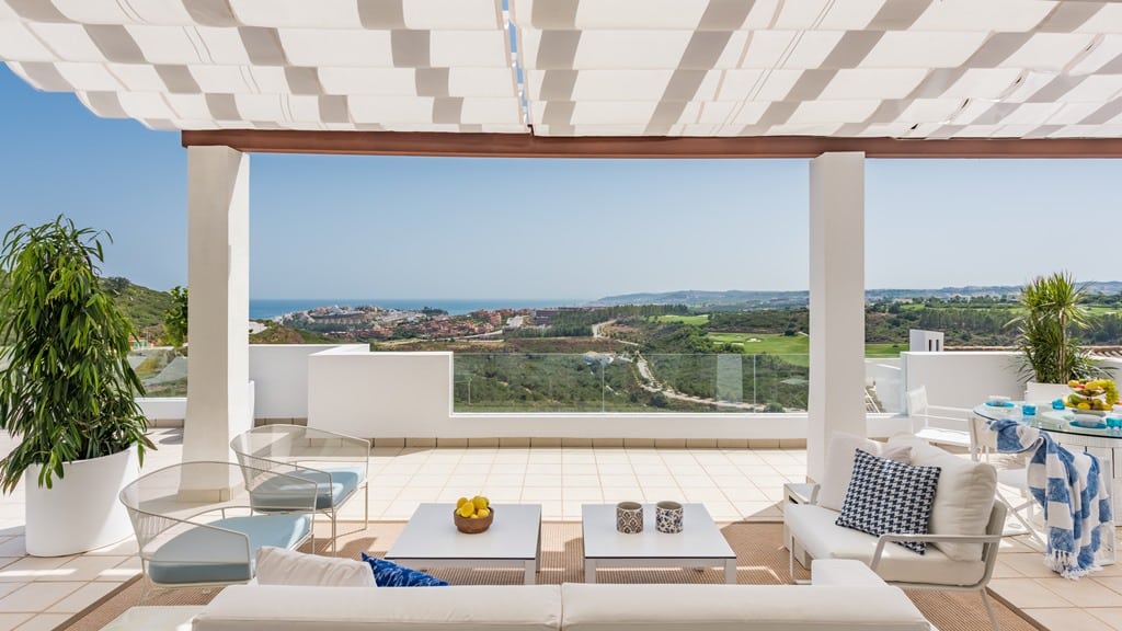 Luxury 3 bedroom penthouse for sale Finca Cortesin near Marbella Finca Cortesin Penthouse_Terrace_Realista Quality Properties Marbella