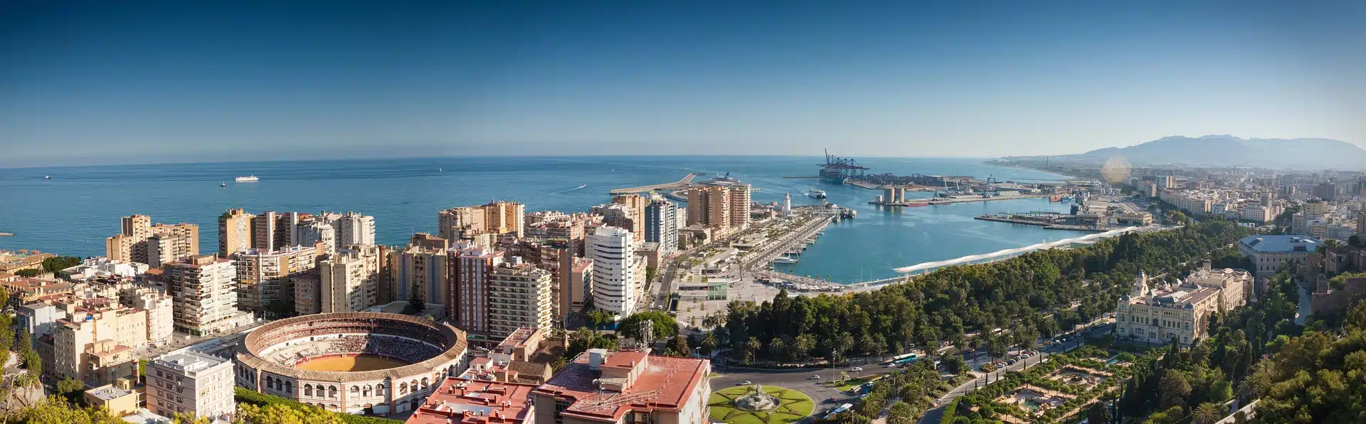 Malaga view to the port