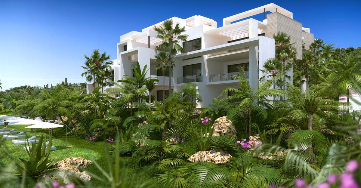 Luxury new 3 bedroom apartment with sea, golf and lake views in Atalaya Hills, Benahavis