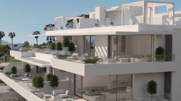 Cataleya off plan apartments for sale Estepona_Side view building_Realista Quality Properties Marbella