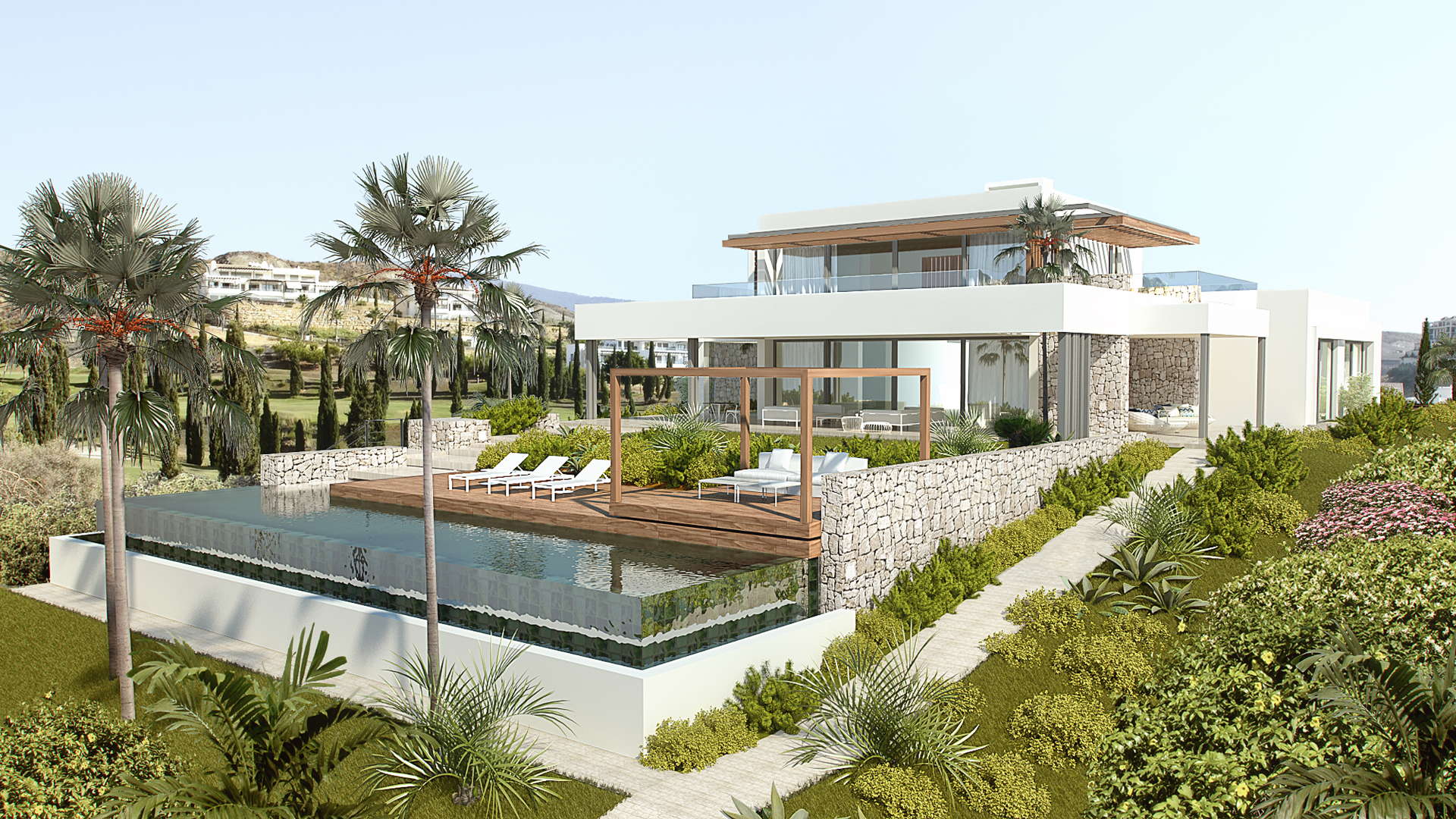 Los Flamingos Golf modern high quality villa under construction.