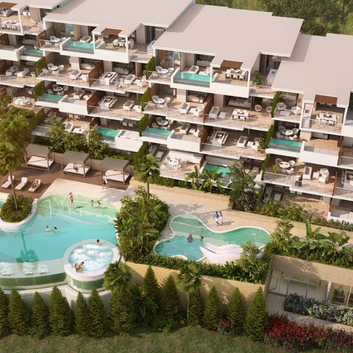 New development Cala de Mijas luxury three bedroom apartments in LOTUS Jardinana Picture
