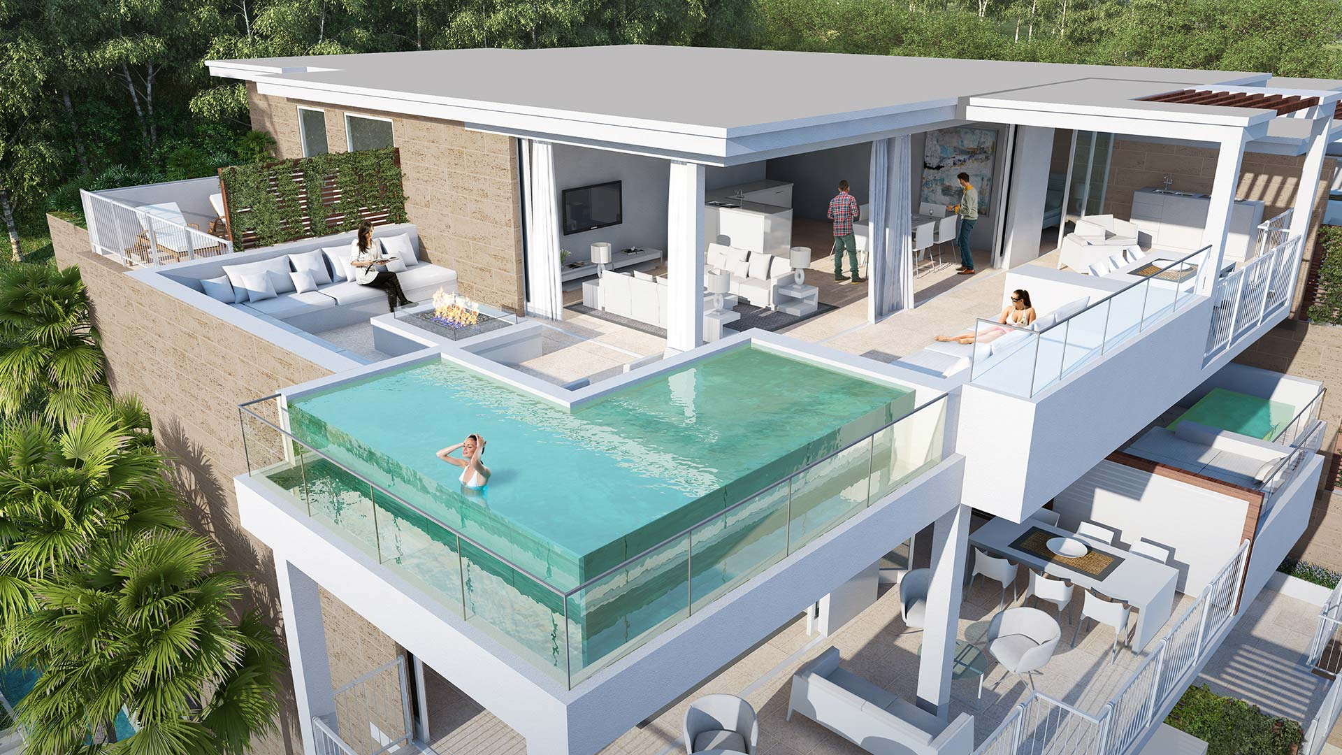 LOTUS Jardinana new luxury 3 bedroom penthouse in Cala de Mijas with panoramic sea views for sale Lotus Jardinana_Cala de Mijas_penthouse terrace private terrace_Realista Quality Properties Marbella