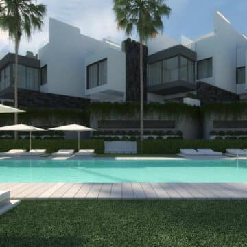 New front line beach semi detached house in The Island Estepona Picture 24