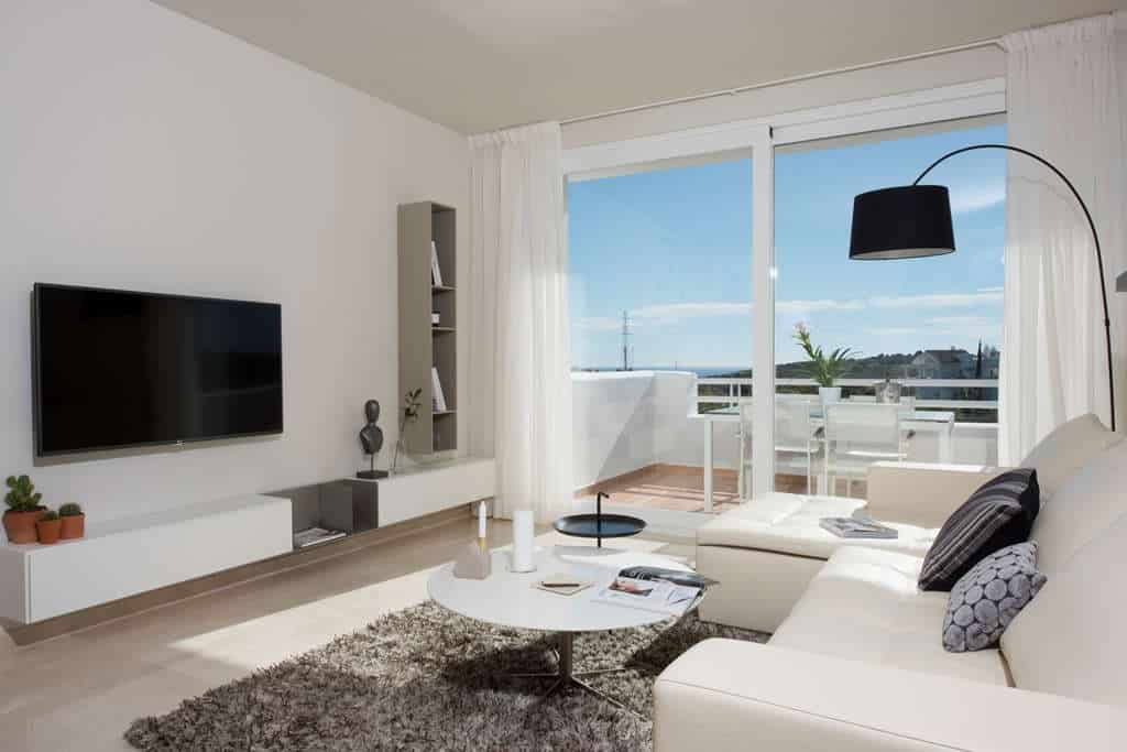 Luxury apartments next to the crystal turquoise waters of the lagoon in Casares