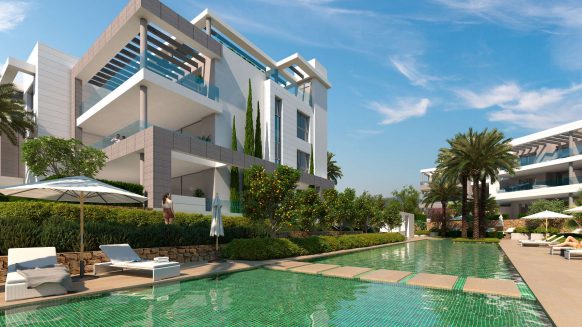 The Residences_new development Cancelada Estepona_Communal swimming pool_Realista Quality Properties Marbella