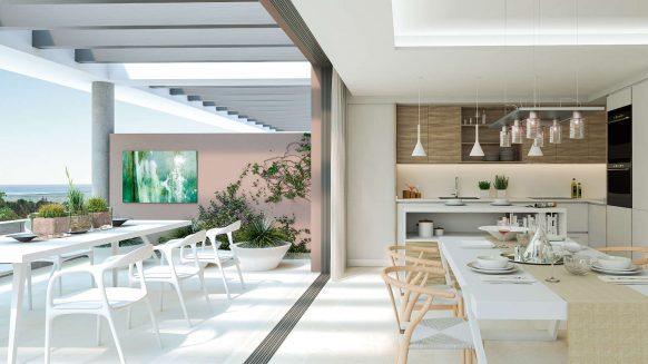 The Residences_new development Cancelada Estepona_Open plan kitchen_Realista Quality Properties Marbella