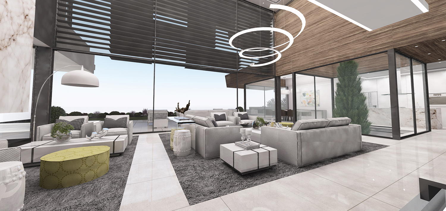 Create your own villa with the Signature Homes Collection in Alqueria, Benahavis Signature homes Collection_modern 4 bedroom villa for sale Benahavis_Living room_Realista Quality Properties Marbella