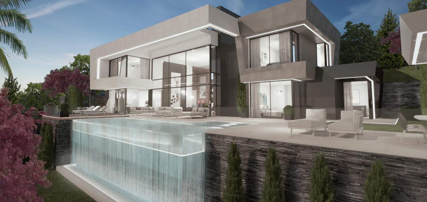 Create your own modern villa in La Alqueria Benahavis Signature homes Collection_modern villa for sale Benahavis I_Realista Quality Properties Marbella