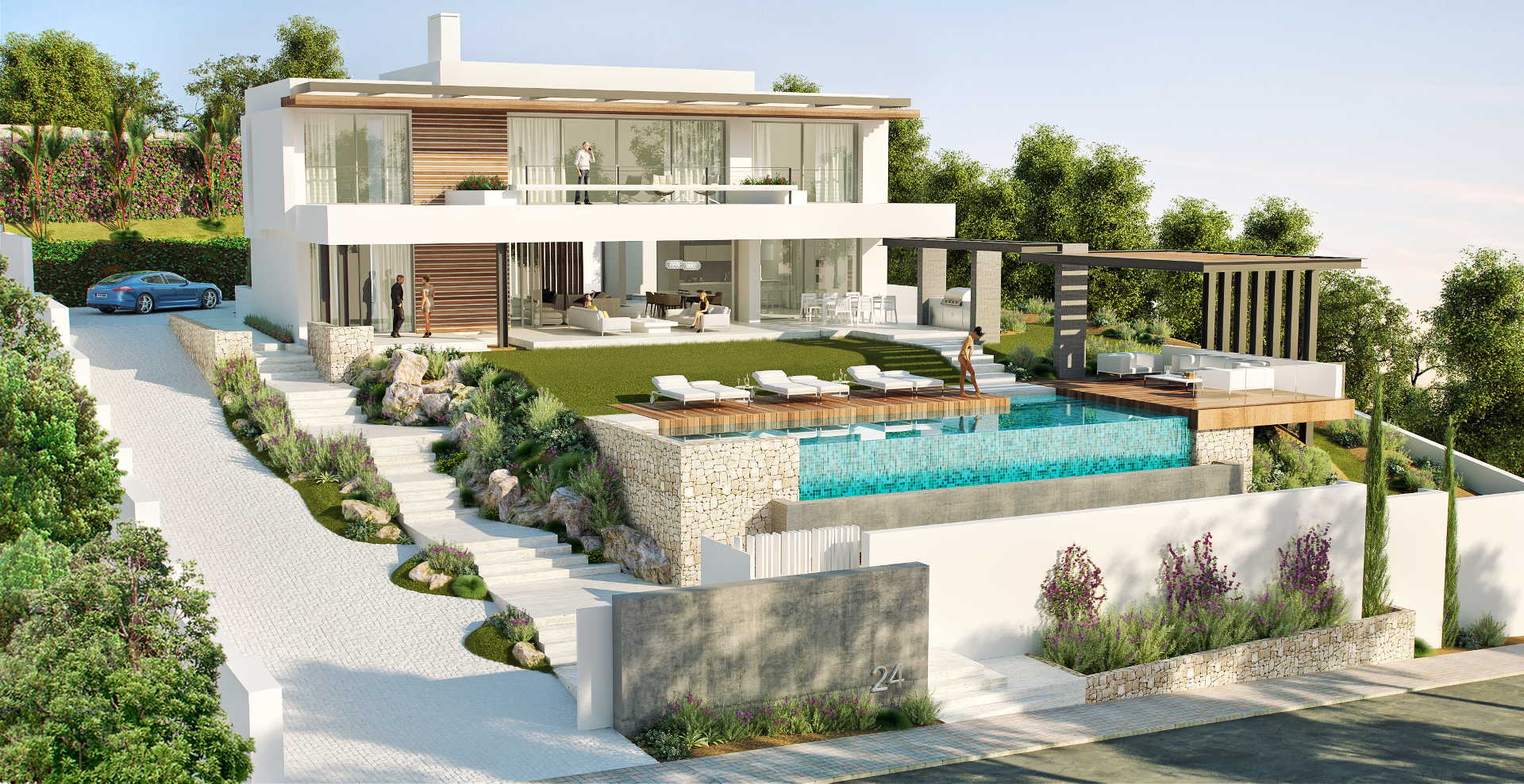 New four bedroom contemporary villa for sale in Capanes Sur, La Alqueria Atalaya Benahavis