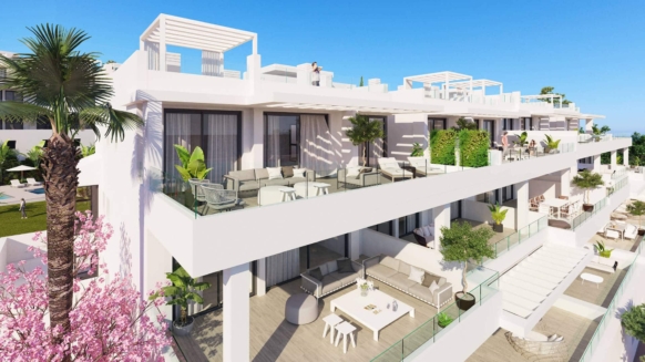 Las Olas Estepona for sale new development apartment penthouse_Realista Quality Properties Marbella