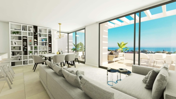 Las Olas Estepona for sale new development apartment penthouse_Realista Quality Properties Marbella