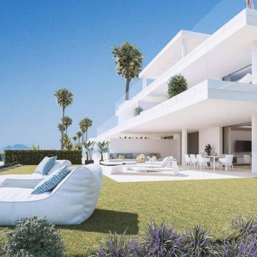Front line beach 4 bedroom ground floor apartment with amazing panoramic Sea Views in Emare Estepona Picture 1