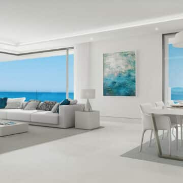 Front line beach 3 bedroom ground floor apartment in Emare Estepona offering amazing panoramic Sea Views Picture 4