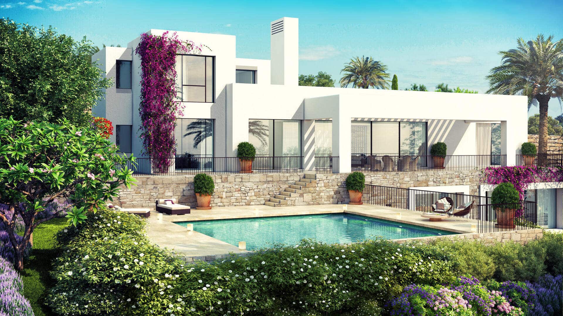 Luxury villa for sale within Finca Cortesin hotel grounds Finca Cortesin new villa for sale Green 10 situation_Realista Quality Properties Marbella