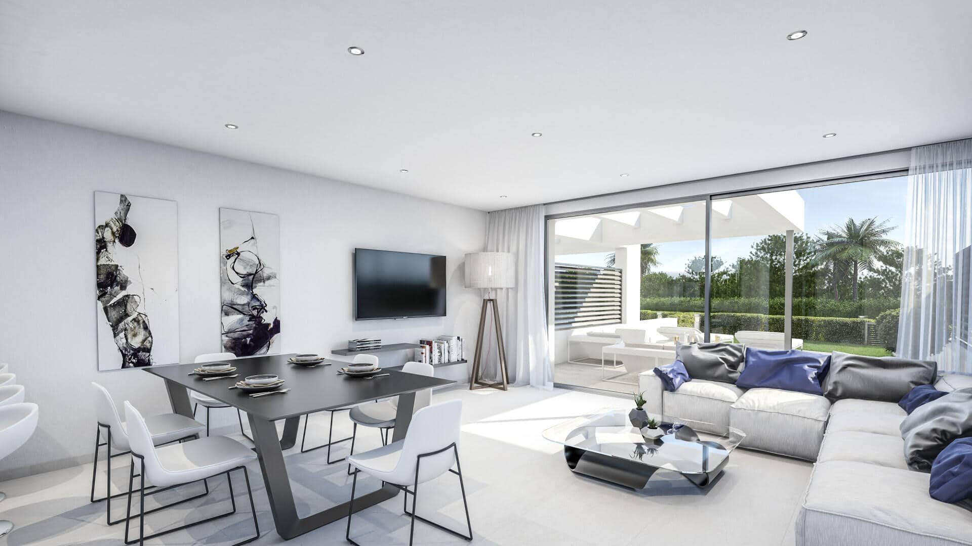 Estepona West Beach New Build Modern Home with large terrace and garden just 50 meters from the beach