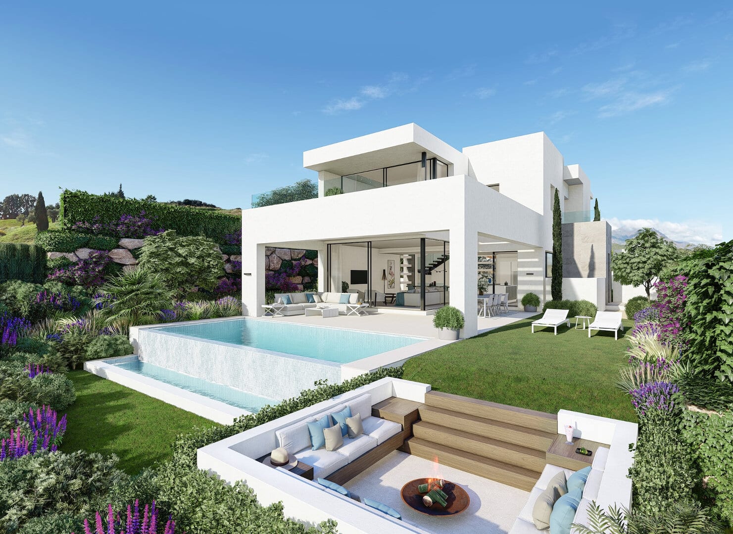 New modern luxury villa front line to the golf course of Estepona