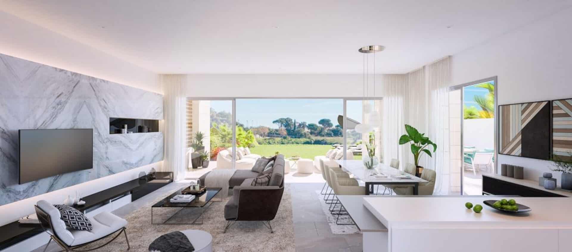 TreeTops Marbella semidetached villa in Guadalmina Alta with full service facilities and option to 4th bedroom
