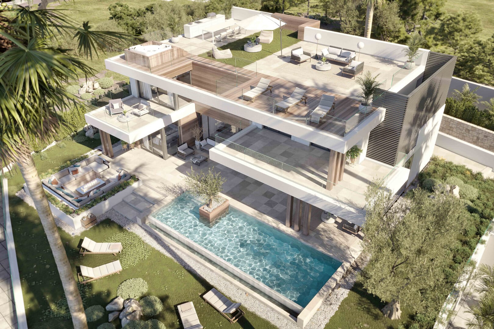 New development of 13 independent villas with a unique Avant Garde design