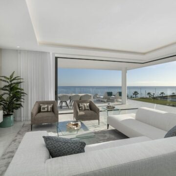 Emare Estepona front line beach first floor 4 bedroom apartment with endless sea views Picture 1