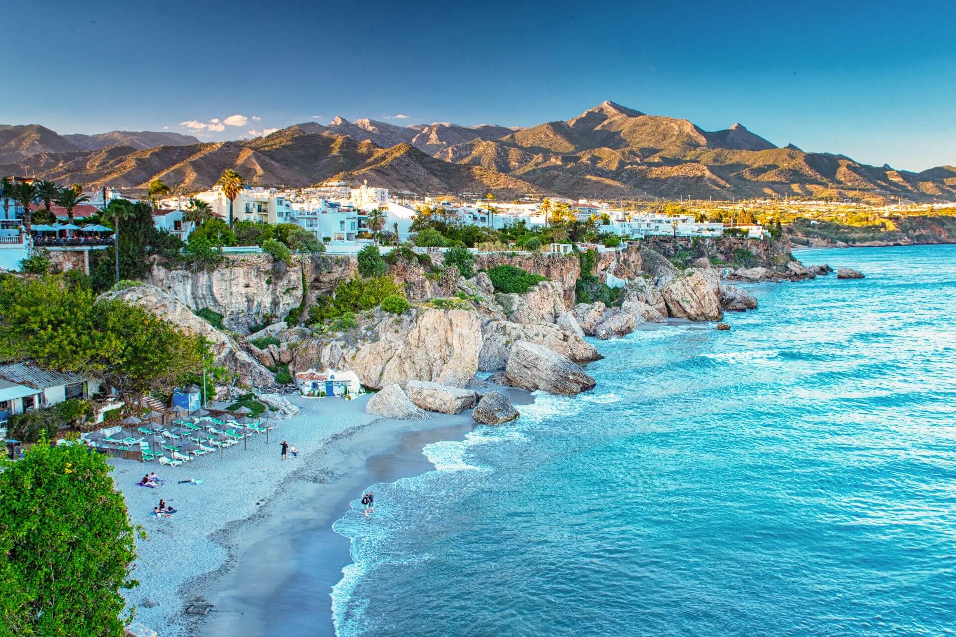 Nice beach in Nerja, Spain